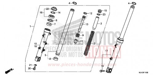 FOURCHETTE AVANT CBR500RAF de 2015